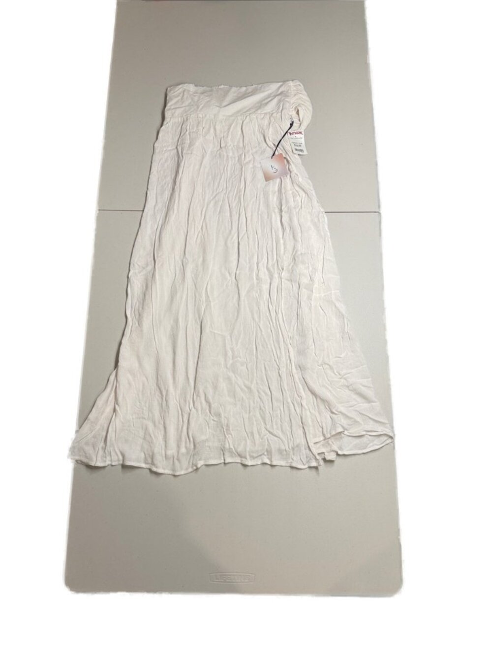 Womens White Maxi Skirt - Lightweight Casual